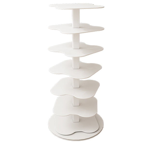 Home Office Geometric Bookcase Modern Style Metal Bookshelves 16.5"L x 16.5"W x 32.7"H White Clearhalo 'Bookcases' 'furn' 'furn_bookcases' 'Furniture' 'furniture_bookcases' 'Office Furniture' 4912766