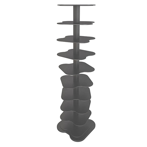 Home Office Geometric Bookcase Modern Style Metal Bookshelves 14.2"L x 14.2"W x 46.9"H Grey Clearhalo 'Bookcases' 'furn' 'furn_bookcases' 'Furniture' 'furniture_bookcases' 'Office Furniture' 4912769