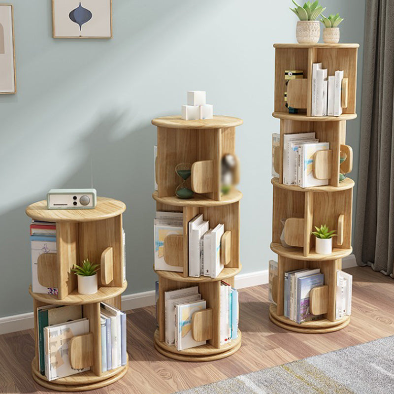 Solid Wood Geometric Bookcase Modern Rotatable Bookshelf for Home Clearhalo 'Bookcases' 'furn' 'furn_bookcases' 'Furniture' 'furniture_bookcases' 'Office Furniture' 4912792