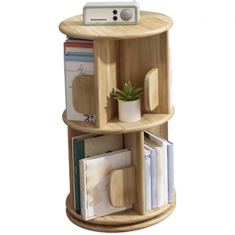 Solid Wood Geometric Bookcase Modern Rotatable Bookshelf for Home 15.7"L x 15.7"W x 26.4"H Wood Clearhalo 'Bookcases' 'furn' 'furn_bookcases' 'Furniture' 'furniture_bookcases' 'Office Furniture' 4912800