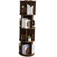 Solid Wood Geometric Bookcase Modern Rotatable Bookshelf for Home 15.7"L x 15.7"W x 51.2"H Walnut Clearhalo 'Bookcases' 'furn' 'furn_bookcases' 'Furniture' 'furniture_bookcases' 'Office Furniture' 4912801