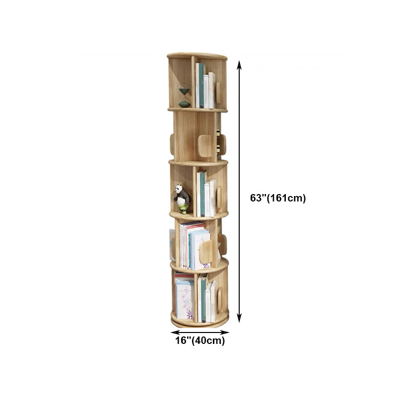 Solid Wood Geometric Bookcase Modern Rotatable Bookshelf for Home Clearhalo 'Bookcases' 'furn' 'furn_bookcases' 'Furniture' 'furniture_bookcases' 'Office Furniture' 4912811