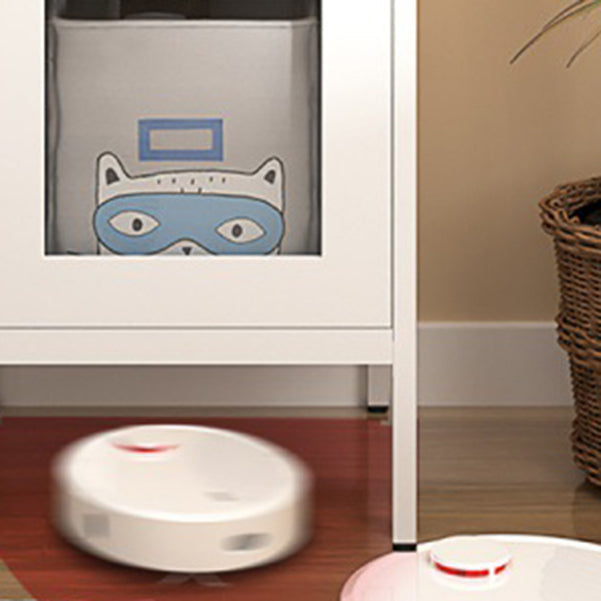 Contemporary Style Metal Bookcase Closed Back Bookshelf with Door for Home Clearhalo 'Bookcases' 'Furniture' 'furniture_bookcases' 'Office Furniture' 4912825