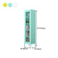 Contemporary Style Metal Bookcase Closed Back Bookshelf with Door for Home Clearhalo 'Bookcases' 'Furniture' 'furniture_bookcases' 'Office Furniture' 4912843