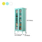 Contemporary Style Metal Bookcase Closed Back Bookshelf with Door for Home Clearhalo 'Bookcases' 'Furniture' 'furniture_bookcases' 'Office Furniture' 4912847