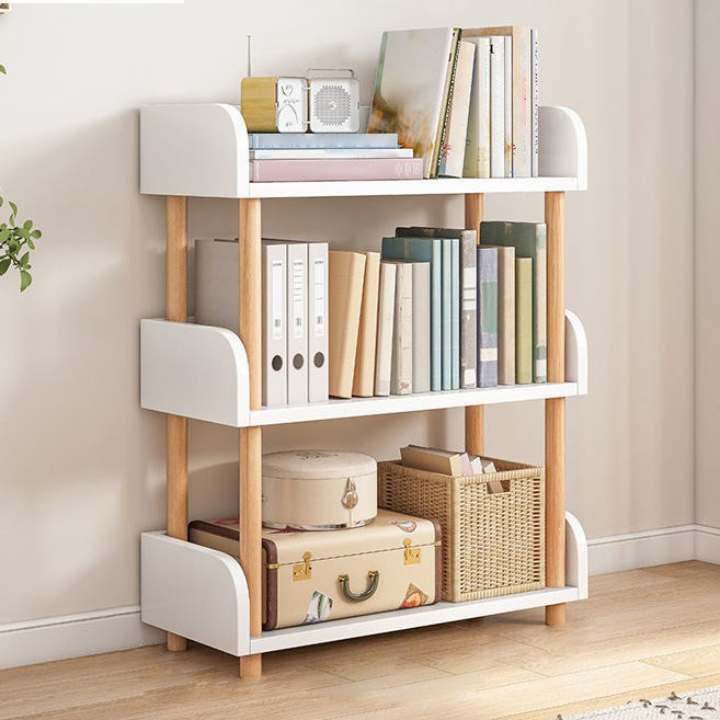 Home Standard Bookcase Modern Wooden Bookshelf with Rectangle Shelves 15.7"L x 9.4"W x 31.1"H White Clearhalo 'Bookcases' 'furn' 'furn_bookcases' 'Furniture' 'furniture_bookcases' 'Office Furniture' 4912859