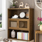 Brown Shelf Bookcase with Doors Vertical Bookshelf for Study Room Clearhalo 'Bookcases' 'Furniture' 'furniture_bookcases' 'Office Furniture' 4912887