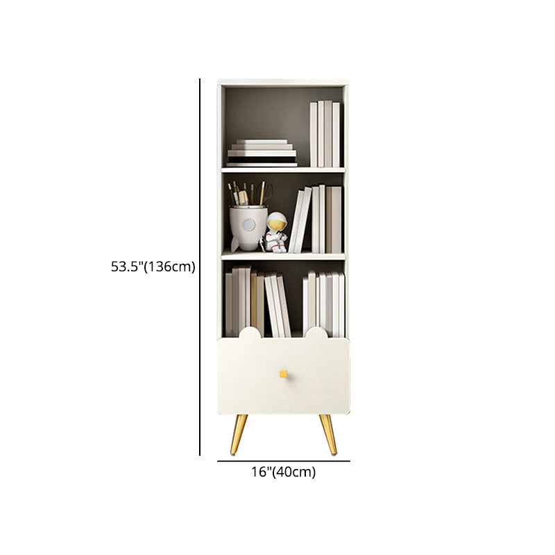 Wood Standard Bookcase Contemporary Style Closed Back Bookshelf with Drawer Clearhalo 'Bookcases' 'furn' 'furn_bookcases' 'Furniture' 'furniture_bookcases' 'Office Furniture' 4913961
