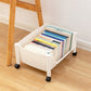 Plastic Standard Bookcase Contemporary Style Open Back Bookshelf with Wheels 13.8"L x 16.5"W x 8.5"H White Clearhalo 'Bookcases' 'furn' 'furn_bookcases' 'Furniture' 'furniture_bookcases' 'Office Furniture' 4913969