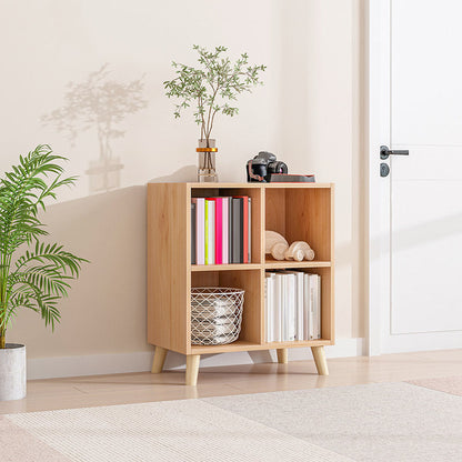 Cube Shelf Bookcase Engineered Wood Bookshelf for Study Room 24.4"L x 11.8"W x 28.5"H Natural Clearhalo 'Bookcases' 'furn' 'furn_bookcases' 'Furniture' 'furniture_bookcases' 'Office Furniture' 4914453