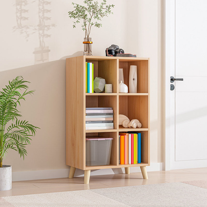 Cube Shelf Bookcase Engineered Wood Bookshelf for Study Room 24.4"L x 11.8"W x 40.9"H Natural Clearhalo 'Bookcases' 'furn' 'furn_bookcases' 'Furniture' 'furniture_bookcases' 'Office Furniture' 4914455