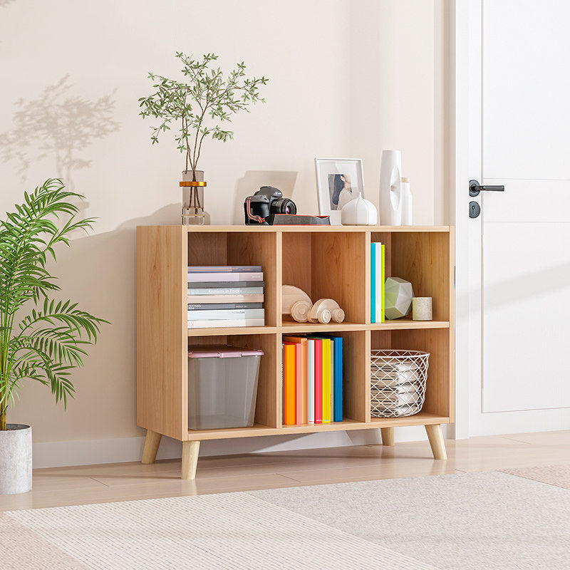 Cube Shelf Bookcase Engineered Wood Bookshelf for Study Room 36.2"L x 11.8"W x 28.5"H Natural Clearhalo 'Bookcases' 'furn' 'furn_bookcases' 'Furniture' 'furniture_bookcases' 'Office Furniture' 4914457