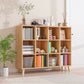 Cube Shelf Bookcase Engineered Wood Bookshelf for Study Room 48.4"L x 11.8"W x 40.9"H Natural Clearhalo 'Bookcases' 'furn' 'furn_bookcases' 'Furniture' 'furniture_bookcases' 'Office Furniture' 4914459