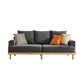 Recessed Arm Sofa Living Room Pillow Back Couch with Solid Wood Frame Dark Gray Sponge Clearhalo 'furn' 'furn_sofas' 'Furniture' 'furniture_sofas' 'Living Room Furniture' 'Sofa' 'sofas' 4918648