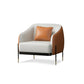 Contemporary Faux Leather Settee Stain-Resistant Couch in Orange and Blue Clearhalo 'furn' 'furn_sofas' 'Furniture' 'furniture_sofas' 'Living Room Furniture' 'Sofa' 'sofas' 4918666