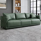 Modern 3-seater Sofa Three Pillows Back Couch with Square Arms for Apartment Green Clearhalo 'furn' 'furn_sofas' 'Furniture' 'furniture_sofas' 'Living Room Furniture' 'Sofa' 'sofas' 4918712