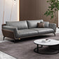 Contemporary Gray Upholstered Sofa Pillow Back Couch with Flared Arms for Living Room Faux Leather Clearhalo 'furn' 'furn_sofas' 'Furniture' 'furniture_sofas' 'Living Room Furniture' 'Sofa' 'sofas' 4918723
