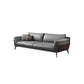 Contemporary Gray Upholstered Sofa Pillow Back Couch with Flared Arms for Living Room Genuine Leather Clearhalo 'furn' 'furn_sofas' 'Furniture' 'furniture_sofas' 'Living Room Furniture' 'Sofa' 'sofas' 4918729