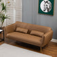 Contemporary Tight Back Loveseat Flared Arm Sofa with Metal Legs for Living Room Brown Clearhalo 'furn' 'furn_sofas' 'Furniture' 'furniture_sofas' 'Living Room Furniture' 'Sofa' 'sofas' 4918802