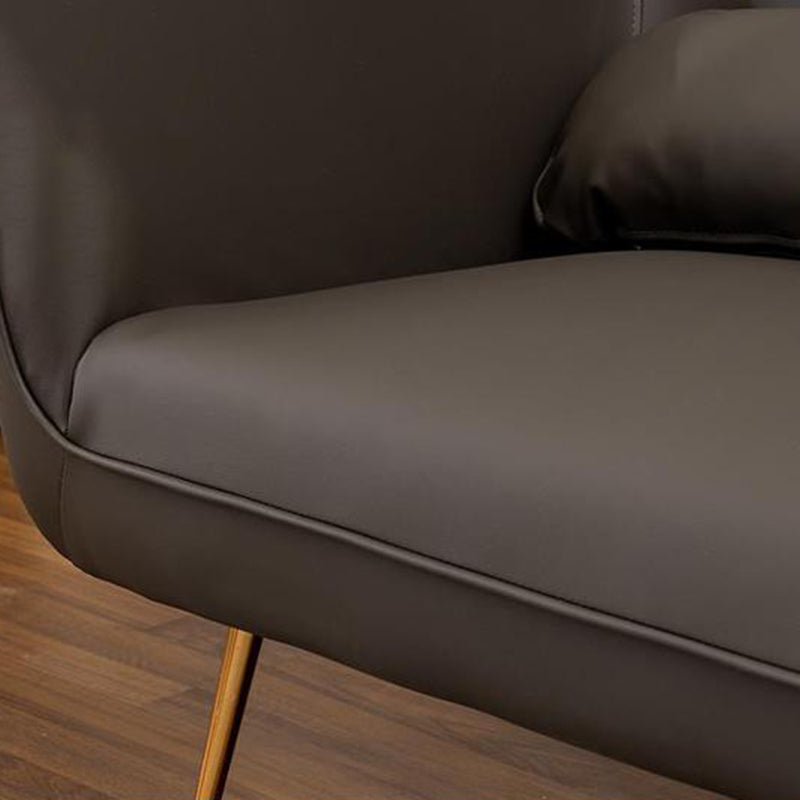 Contemporary Tight Back Loveseat Flared Arm Sofa with Metal Legs for Living Room Clearhalo 'furn' 'furn_sofas' 'Furniture' 'furniture_sofas' 'Living Room Furniture' 'Sofa' 'sofas' 4918809