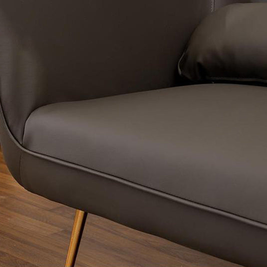 Contemporary Tight Back Loveseat Flared Arm Sofa with Metal Legs for Living Room Clearhalo 'furn' 'furn_sofas' 'Furniture' 'furniture_sofas' 'Living Room Furniture' 'Sofa' 'sofas' 4918809