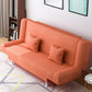 Modern Cotton Blend Round Arm Convertible Sofa Tight Back Foldable Sofa Bed Orange Clearhalo 'furn' 'furn_sofas' 'Furniture' 'furniture_sofas' 'Living Room Furniture' 'Sofa' 'sofas' 4918818