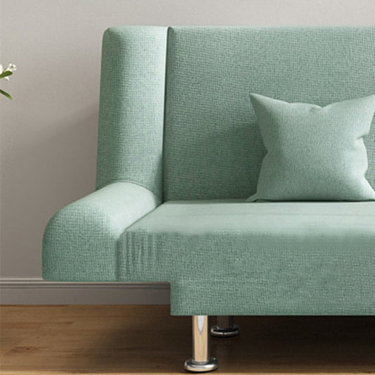 Modern Cotton Blend Round Arm Convertible Sofa Tight Back Foldable Sofa Bed Clearhalo 'furn' 'furn_sofas' 'Furniture' 'furniture_sofas' 'Living Room Furniture' 'Sofa' 'sofas' 4918826