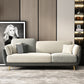 Scandinavian Pillow Top Arm Sofa Faux Leather/Velvet Couch for Apartment Grey 34''H x 71''L x 31''W Clearhalo 'Furniture' 'furniture_sofas' 'Living Room Furniture' 'Sofa' 'sofas' 4918833