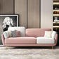 Scandinavian Pillow Top Arm Sofa Faux Leather/Velvet Couch for Apartment Pink Clearhalo 'Furniture' 'furniture_sofas' 'Living Room Furniture' 'Sofa' 'sofas' 4918834