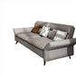 Modern Cotton Blend/Faux Leather Settee Flared Arm Biscuit Back Couch Clearhalo 'furn' 'furn_sofas' 'Furniture' 'furniture_sofas' 'Living Room Furniture' 'Sofa' 'sofas' 4918857