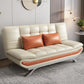 Living Room Stain-Resistant Faux Leather Couch 2-seater Tufted Back Sofa Beige Clearhalo 'furn' 'furn_sofas' 'Furniture' 'furniture_sofas' 'Living Room Furniture' 'Sofa' 'sofas' 4918884