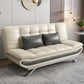 Living Room Stain-Resistant Faux Leather Couch 2-seater Tufted Back Sofa Off-White Clearhalo 'furn' 'furn_sofas' 'Furniture' 'furniture_sofas' 'Living Room Furniture' 'Sofa' 'sofas' 4918888