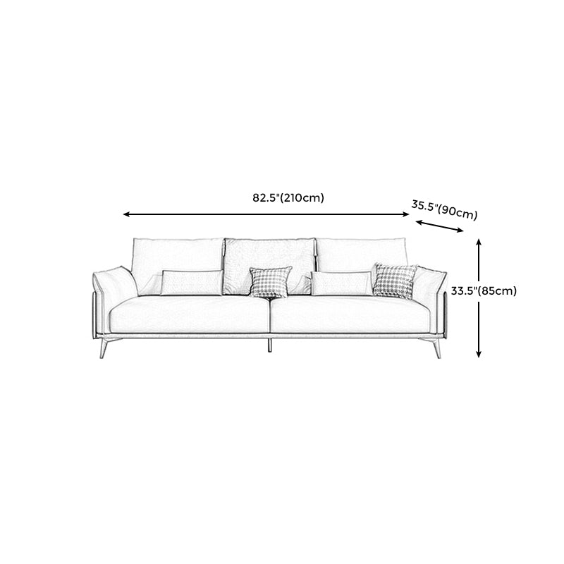 Nordic Upholstered Pillow Top Arm Sofa Water-Resistant Couch for Three People Clearhalo 'furn' 'furn_sofas' 'Furniture' 'furniture_sofas' 'Living Room Furniture' 'Sofa' 'sofas' 4918909