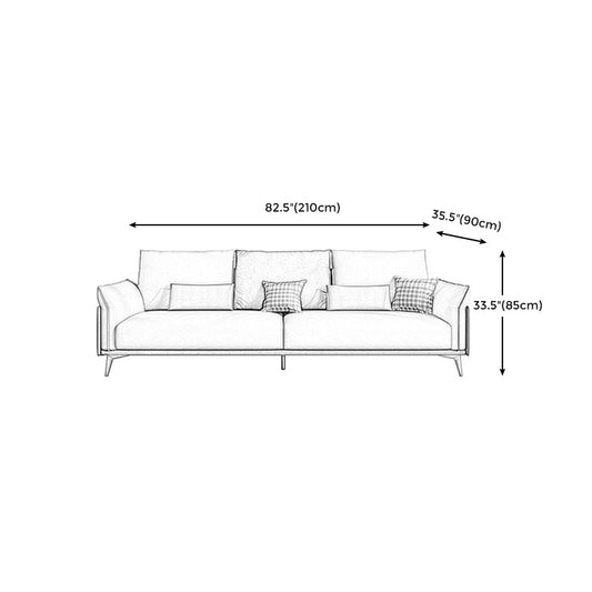 Nordic Upholstered Pillow Top Arm Sofa Water-Resistant Couch for Three People Clearhalo 'furn' 'furn_sofas' 'Furniture' 'furniture_sofas' 'Living Room Furniture' 'Sofa' 'sofas' 4918909