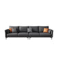 Stain-Resistant Faux Leather Couch Living Room Flared Arm Sofa with Pillow Back 106"L x 36"W x 33.5"H Clearhalo 'furn' 'furn_sofas' 'Furniture' 'furniture_sofas' 'Living Room Furniture' 'Sofa' 'sofas' 4918915