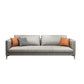Contemporary Light Gray Cushion Back Settee Living Room Square Arm Sofa 83"L x 35.5"W x 33.5"H Clearhalo 'furn' 'furn_sofas' 'Furniture' 'furniture_sofas' 'Living Room Furniture' 'Sofa' 'sofas' 4918947