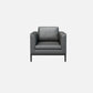 Square Arm Settee Stain-Resistant Leather Couch in Black/Grey Clearhalo 'furn' 'furn_sofas' 'Furniture' 'furniture_sofas' 'Living Room Furniture' 'Sofa' 'sofas' 4918968
