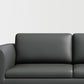Square Arm Settee Stain-Resistant Leather Couch in Black/Grey Clearhalo 'furn' 'furn_sofas' 'Furniture' 'furniture_sofas' 'Living Room Furniture' 'Sofa' 'sofas' 4918971