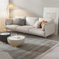 Contemporary Square Arm Couch Pillow Back Settee for Three People Beige Sponge Clearhalo 'furn' 'furn_sofas' 'Furniture' 'furniture_sofas' 'Living Room Furniture' 'Sofa' 'sofas' 4918997
