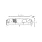 Contemporary Square Arm Couch Pillow Back Settee for Three People Clearhalo 'furn' 'furn_sofas' 'Furniture' 'furniture_sofas' 'Living Room Furniture' 'Sofa' 'sofas' 4919009