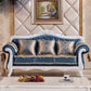 French Country Standard Rolled Arm Settee Tufted Back Couch for Three People Dark Blue Clearhalo 'furn' 'furn_sofas' 'Furniture' 'furniture_sofas' 'Living Room Furniture' 'Sofa' 'sofas' 4919020