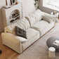 Stain-Resistant Faux Leather Sofa 2-seater Pillow Top Arm Couch White Sponge Clearhalo 'furn' 'furn_sofas' 'Furniture' 'furniture_sofas' 'Living Room Furniture' 'Sofa' 'sofas' 4919043