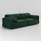 Stain-Resistant Faux Leather Sofa 2-seater Pillow Top Arm Couch Green Clearhalo 'furn' 'furn_sofas' 'Furniture' 'furniture_sofas' 'Living Room Furniture' 'Sofa' 'sofas' 4919047