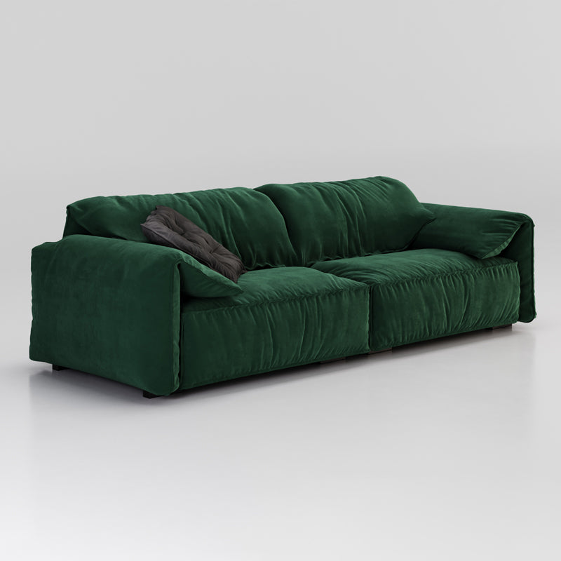 Stain-Resistant Faux Leather Sofa 2-seater Pillow Top Arm Couch Green Clearhalo 'furn' 'furn_sofas' 'Furniture' 'furniture_sofas' 'Living Room Furniture' 'Sofa' 'sofas' 4919047