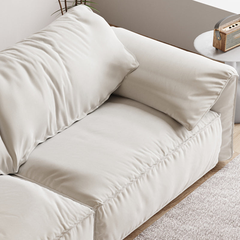 Stain-Resistant Faux Leather Sofa 2-seater Pillow Top Arm Couch Clearhalo 'furn' 'furn_sofas' 'Furniture' 'furniture_sofas' 'Living Room Furniture' 'Sofa' 'sofas' 4919051