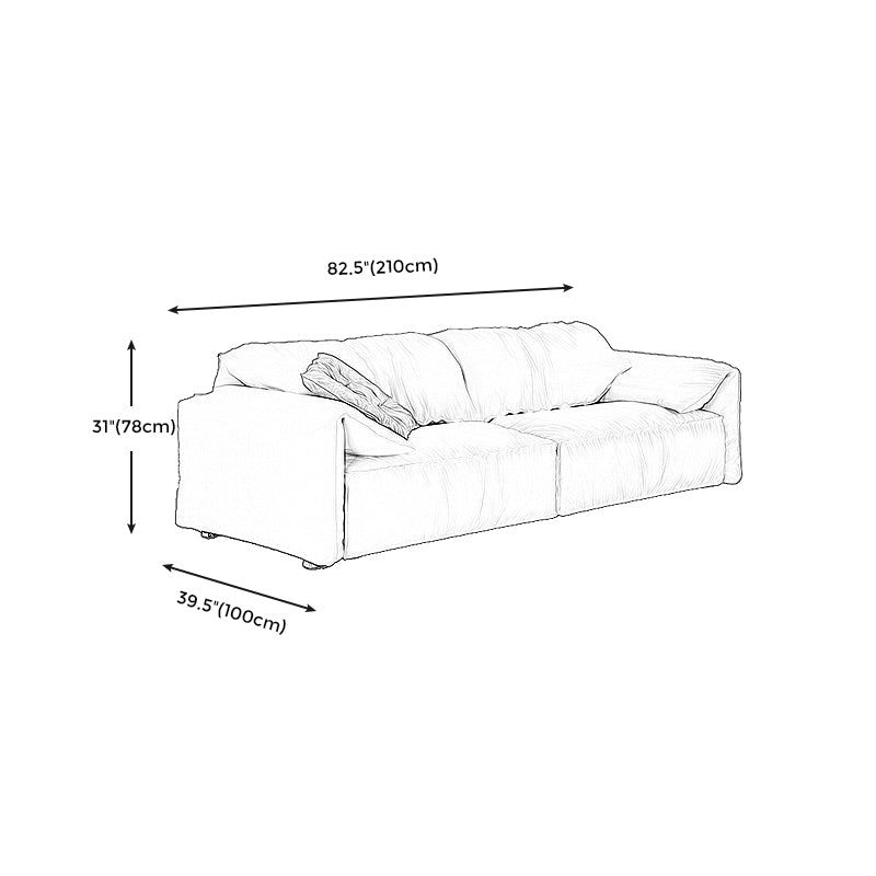 Stain-Resistant Faux Leather Sofa 2-seater Pillow Top Arm Couch Clearhalo 'furn' 'furn_sofas' 'Furniture' 'furniture_sofas' 'Living Room Furniture' 'Sofa' 'sofas' 4919053