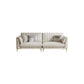 Scandinavian Upholstered Faux Leather Sofa Beige Sewn Pillow Back Couch 94.5"L x 31"W x 35"H Latex Clearhalo 'furn' 'furn_sofas' 'Furniture' 'furniture_sofas' 'Living Room Furniture' 'Sofa' 'sofas' 4919055