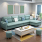106.3" W √ó 55.9" D √ó 33.5" H High Back Square Arm Sectional with Storage Light Green Latex Clearhalo 'furn' 'furn_sectionals' 'Furniture' 'furniture_sectionals' 'Living Room Furniture' 'Sectionals' 4919078