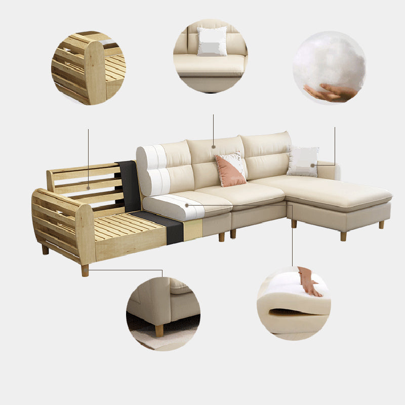 106.3" W √ó 55.9" D √ó 33.5" H High Back Square Arm Sectional with Storage Clearhalo 'furn' 'furn_sectionals' 'Furniture' 'furniture_sectionals' 'Living Room Furniture' 'Sectionals' 4919084