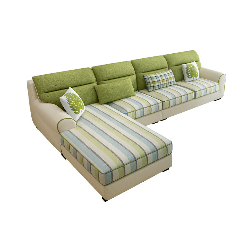 Recessed Arm Sofa and Chaise L-Shape Pillow Back Cushion Sectional Clearhalo 'furn' 'furn_sectionals' 'Furniture' 'furniture_sectionals' 'Living Room Furniture' 'Sectionals' 4919112